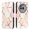 For Nothing Phone (3a) Pro Case with Strap Marble Pattern Leather Phone Cover Card Holder