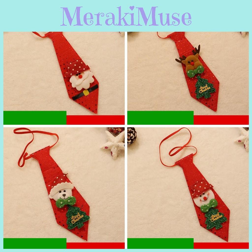 Christmas Tie Bow Santa Claus Holiday Sequin Ties Comfortable Printed Xmas Decor