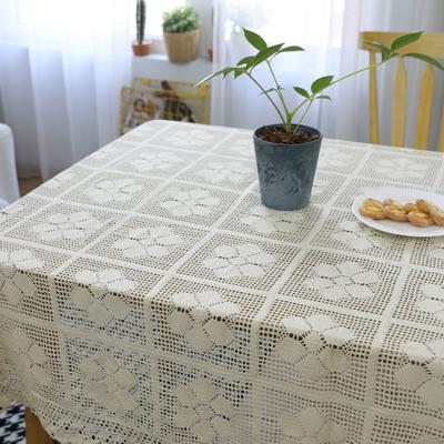 Bohemian Chic Crochet Lace Tablecloth - Hollow Out Design, Perfect for Dining & Parties, Rectangular, Boho Home Decor, Banquet, Western Food