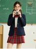 JK Uniform Three-Button School Blazer & Pleated Skirt Set