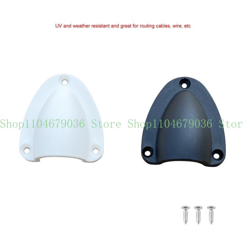 652F Marine Wire Cable Vent Cover Clam Shell Vent with Mounting Screws Ventilator Through Vents for Boat Outlet Yacht Kayak