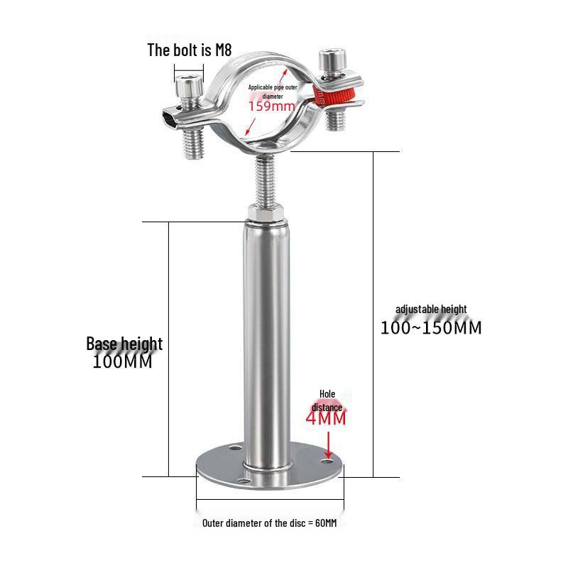 Stainless Steel Pipe Fixing Bracket Clamp for Gas and Water Pipes