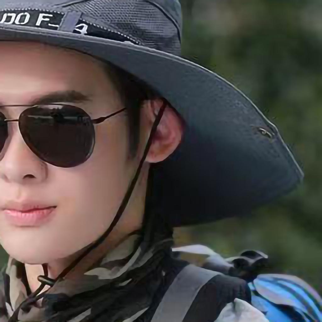 Male Sun Hat Summer Fashionable Big Brim Semi Breathable Men Fisherman Hat for Outdoor Grey