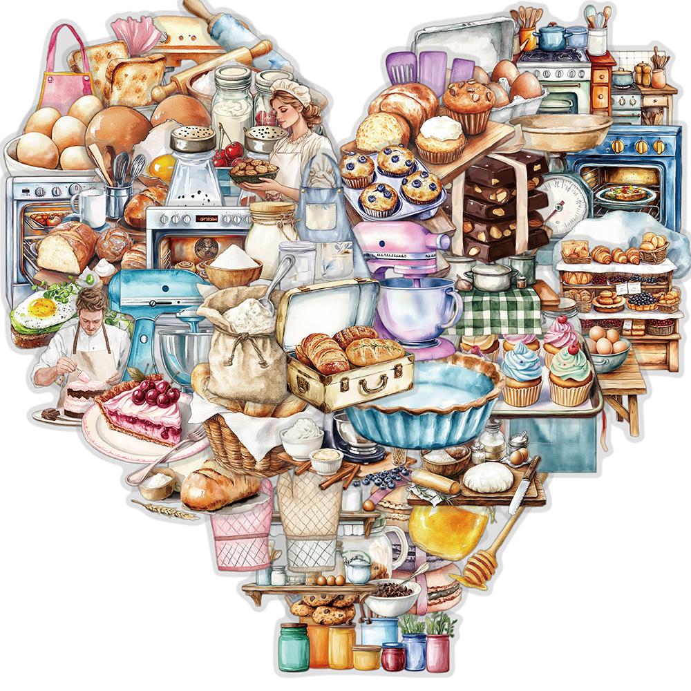 

50/100 шт. Наклейки на тему выпечки Холодильник Скрапбук Ноутбук Кофе Телефон Канцелярские товары Чашка Багаж Креативные декоративные наклейки