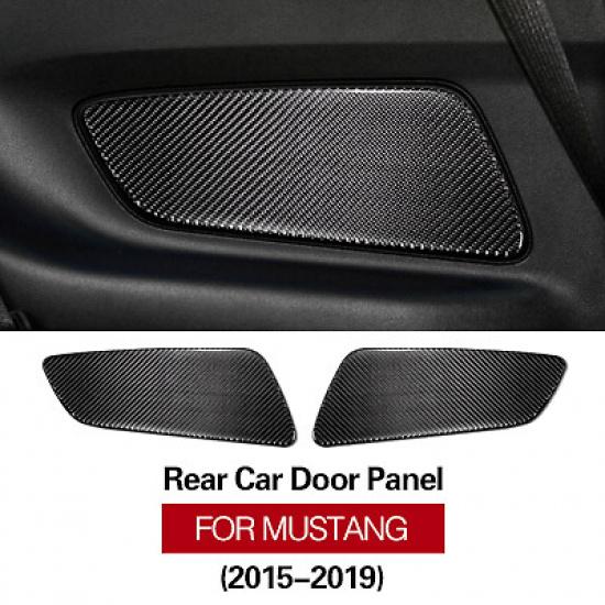Carbon fiber Auto styling Car Rear Door Panel Cover Trim For Ford Mustang 15-21