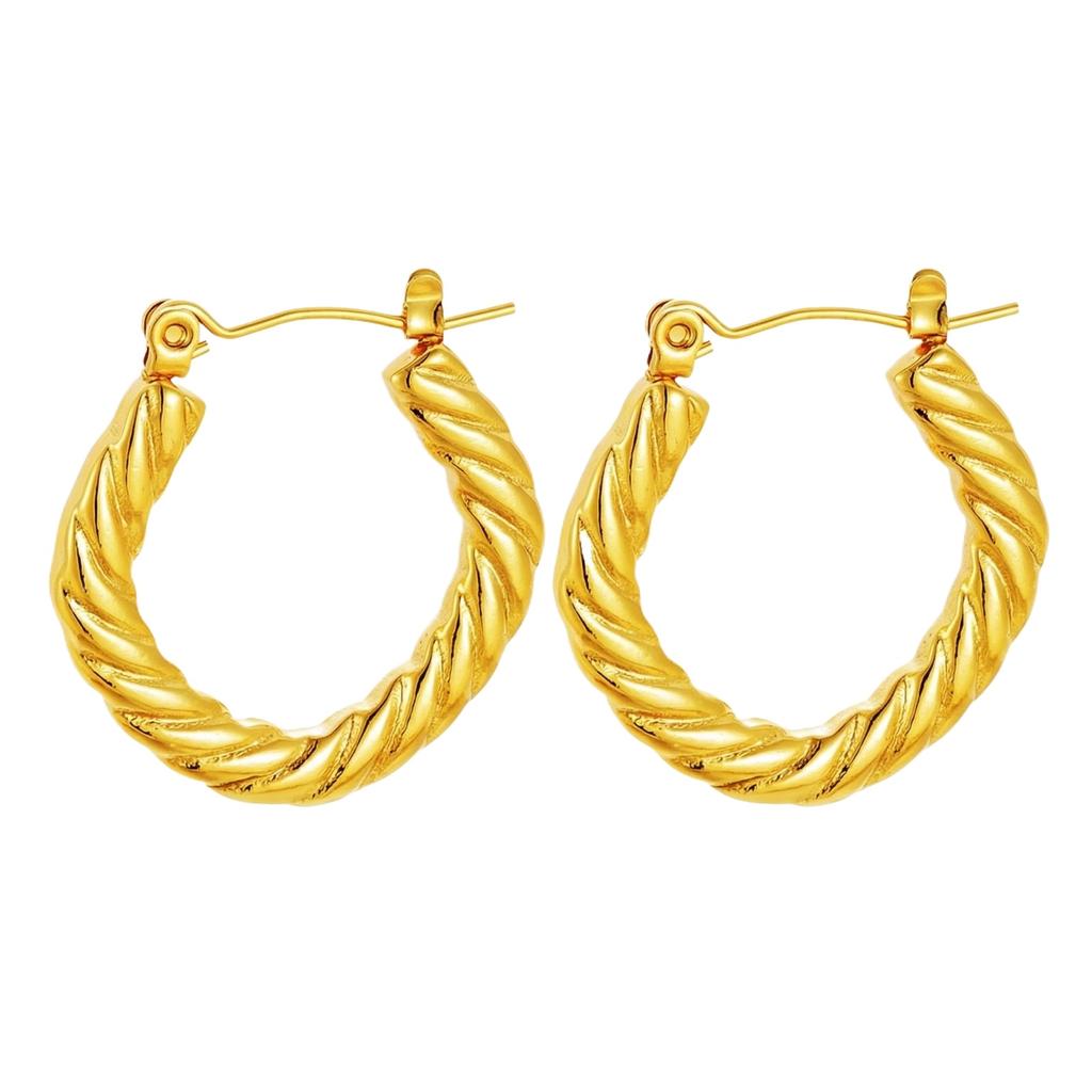 Boucles d'Oreilles en Acier Inoxydable pour Femmes Vintage Luxe Élégant Bijoux en Acier Titane