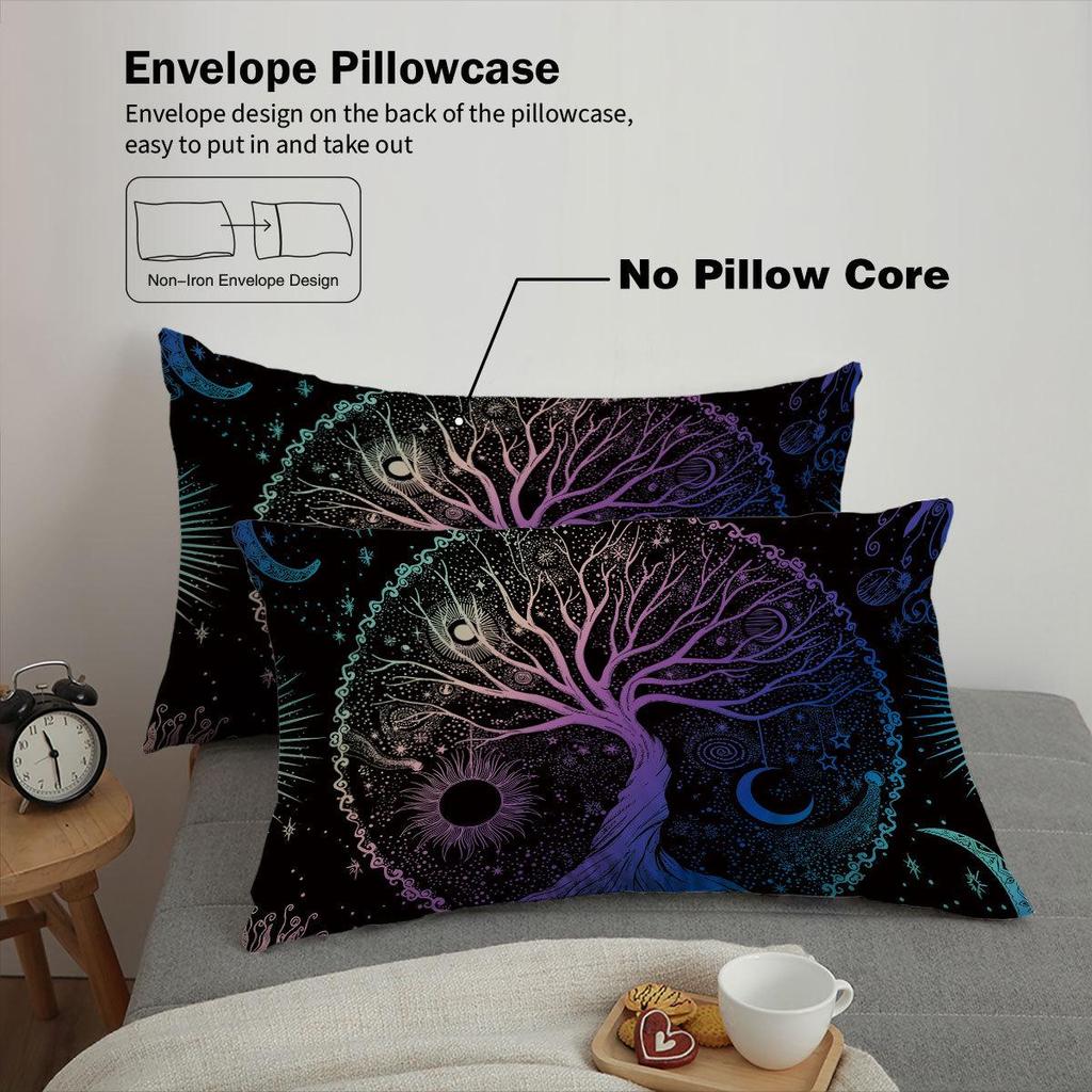 Customizable Tree of Life 3D Flannel Duvet Cover Set - 3-Piece Home Textile