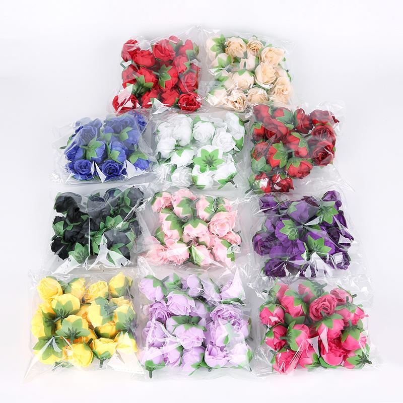 10/20/50Pcs Rose Artificial Flowers Head 3CM Fake Flower for Wedding Decoration Party Christmas Home Decor Craft Gifts Accessory