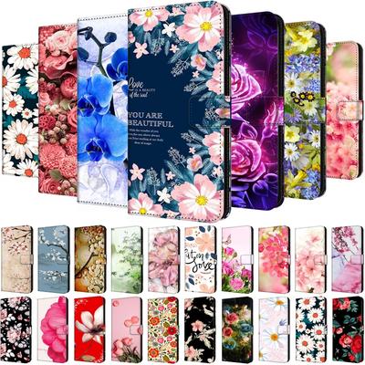 Flower Wallet Leather Cases For Moto Edge 60 Pro Stand Flip Bumper For Moto Edge 60 Fusion Wallet Cases Leather Cover Edge 60Pro
