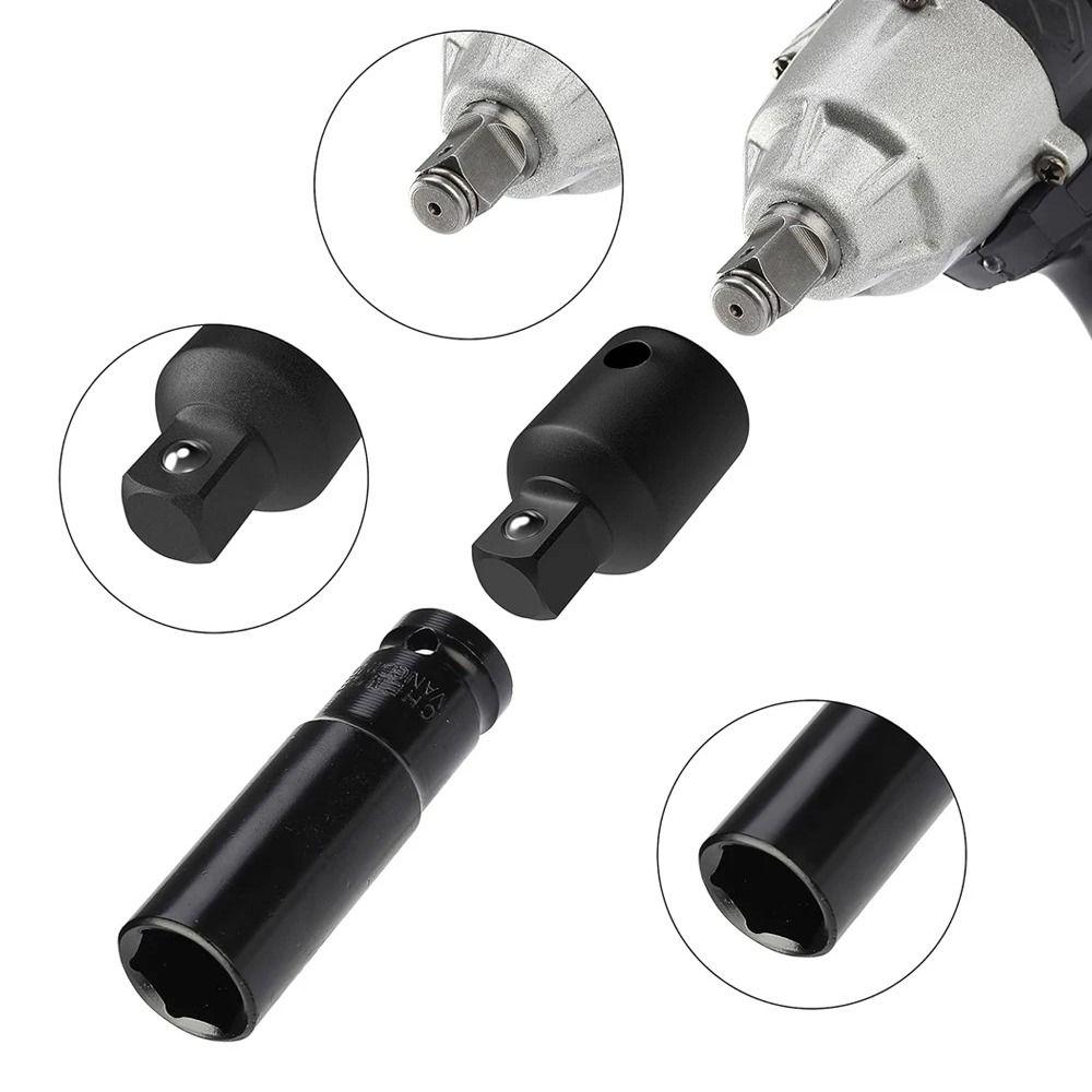 4 STÜCKE Werkzeugzubehör Schlagschrauberadapter Chrom-Vanadium-Stahl Schraubenschlüsseladapter Reduzierhülse