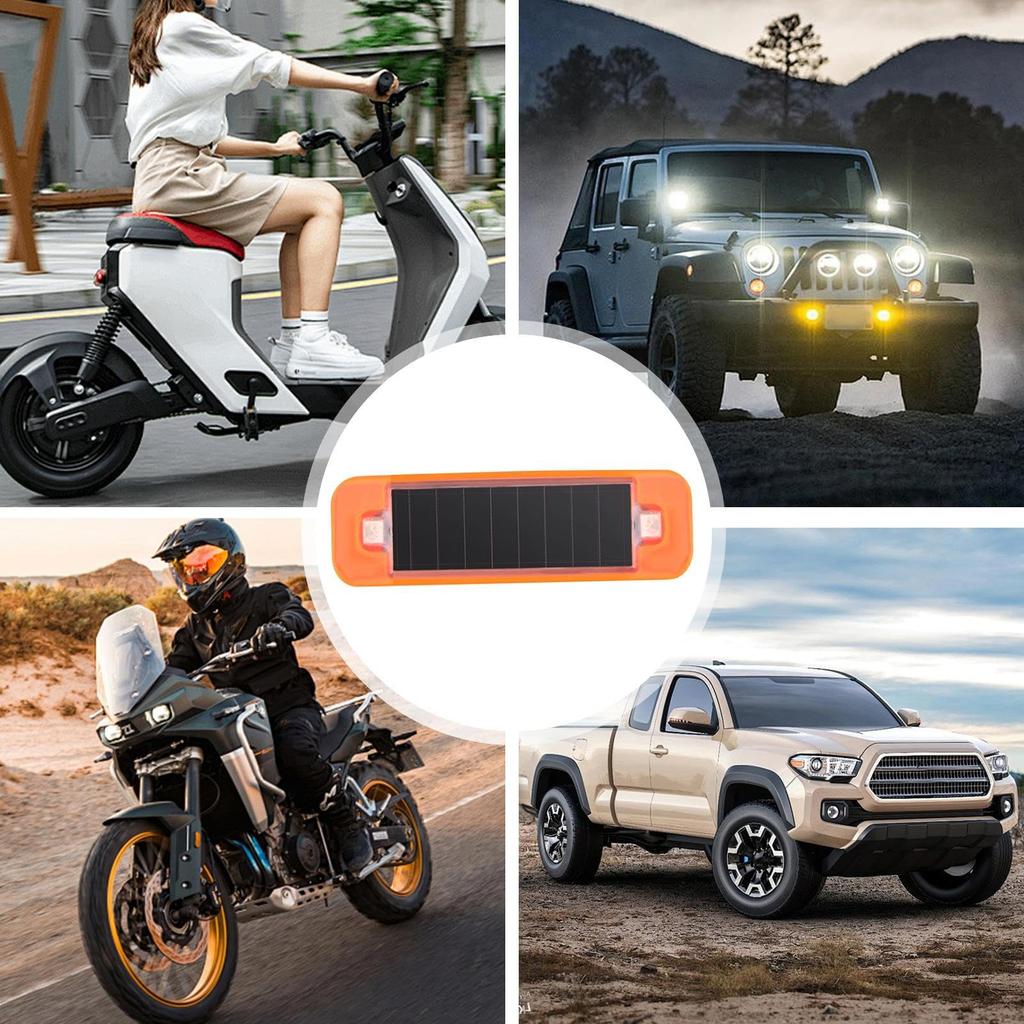 Bicycle Solar Light, Solar Bike Light, Waterproof - Bike Clear Lamp, Night Cycling Lamp