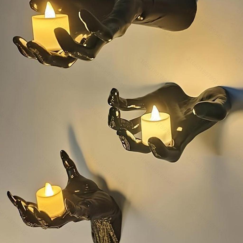Halloween Witch Hand Statues Home Scary Wall Decor Keys Jewelry Hanger Sculpture Halloween Party Decoration Horror Props