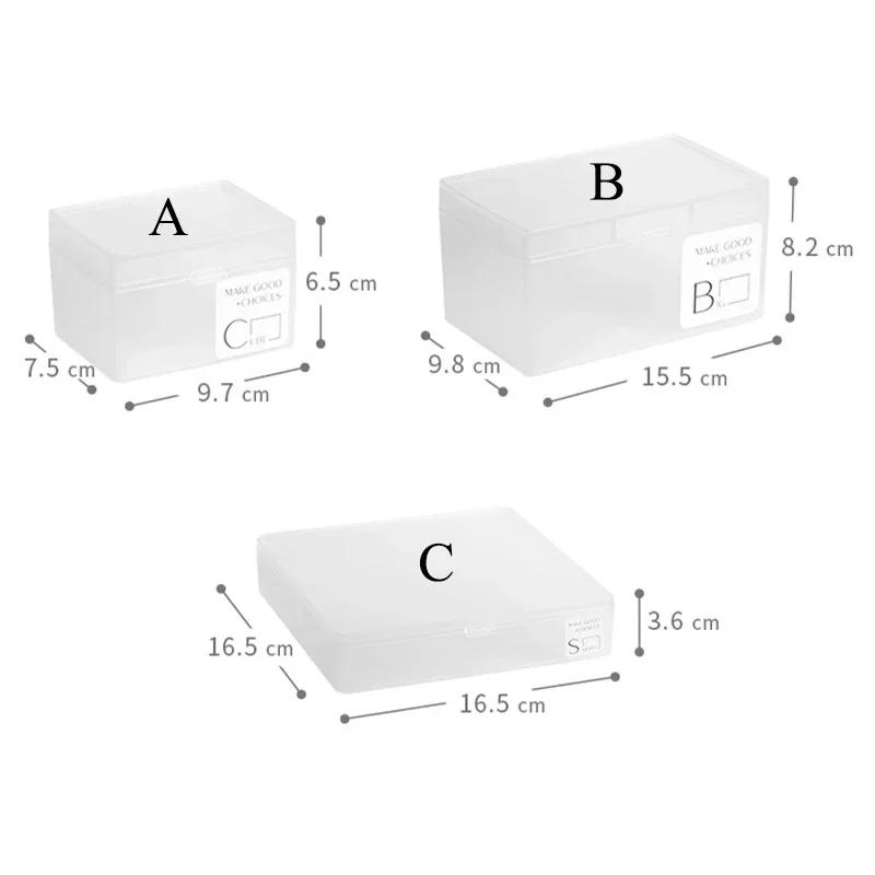 Transparent Plastic Box Kpop Photo Card Storage Box Translucent Kpop Photo Card Storage Box Desktop Storage Organizers