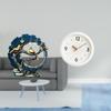 Resin Figurine Ornament for Living Room Desk And Bookshelf with Modern Wall Clock Large Numerals