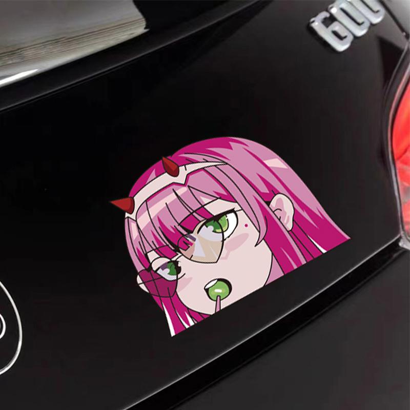 Anime Secondary JDM Reflective Car Stickers Waterproof Body Cover Marks Stickers Decorative Car Stickers Accessories