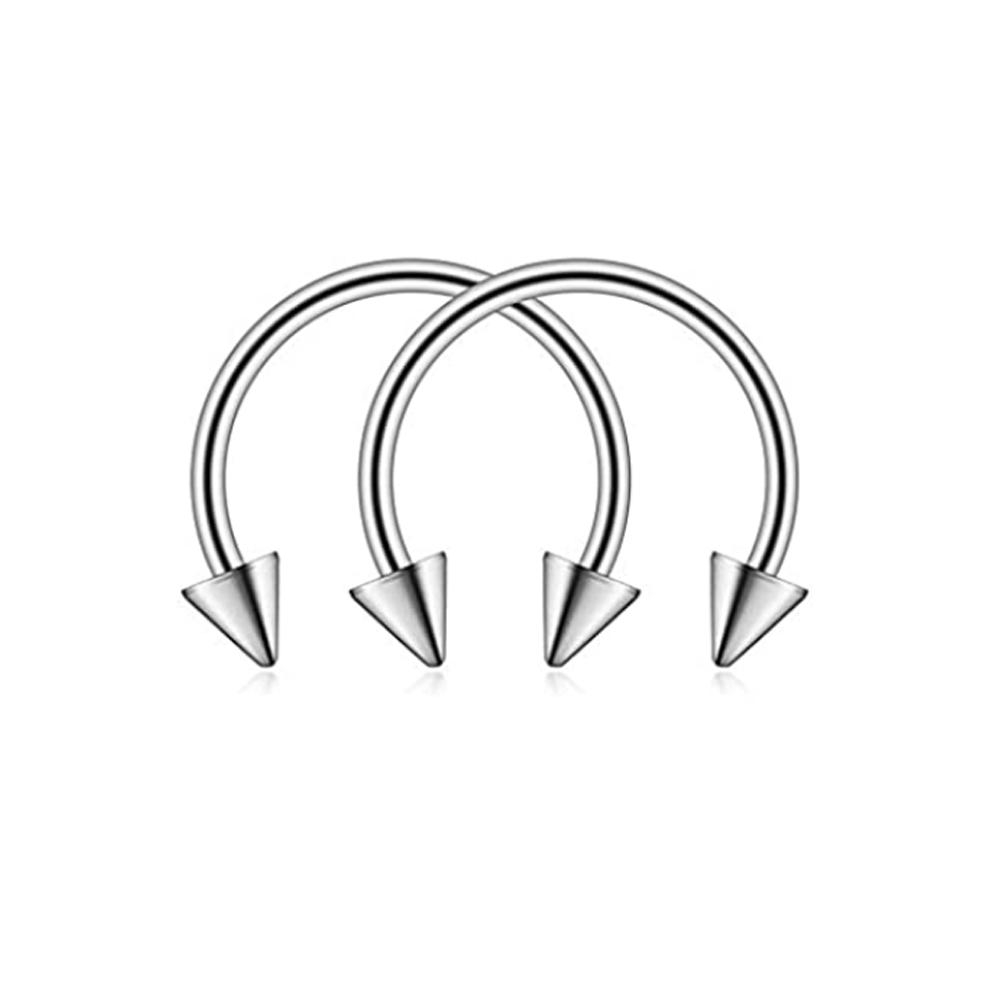 16g Lip Rings Stainless Steel Snake Bite Piercing Jewelry Labret Medusa Spiral Barbell Helix Earrings Horseshoe Septum Cartilage