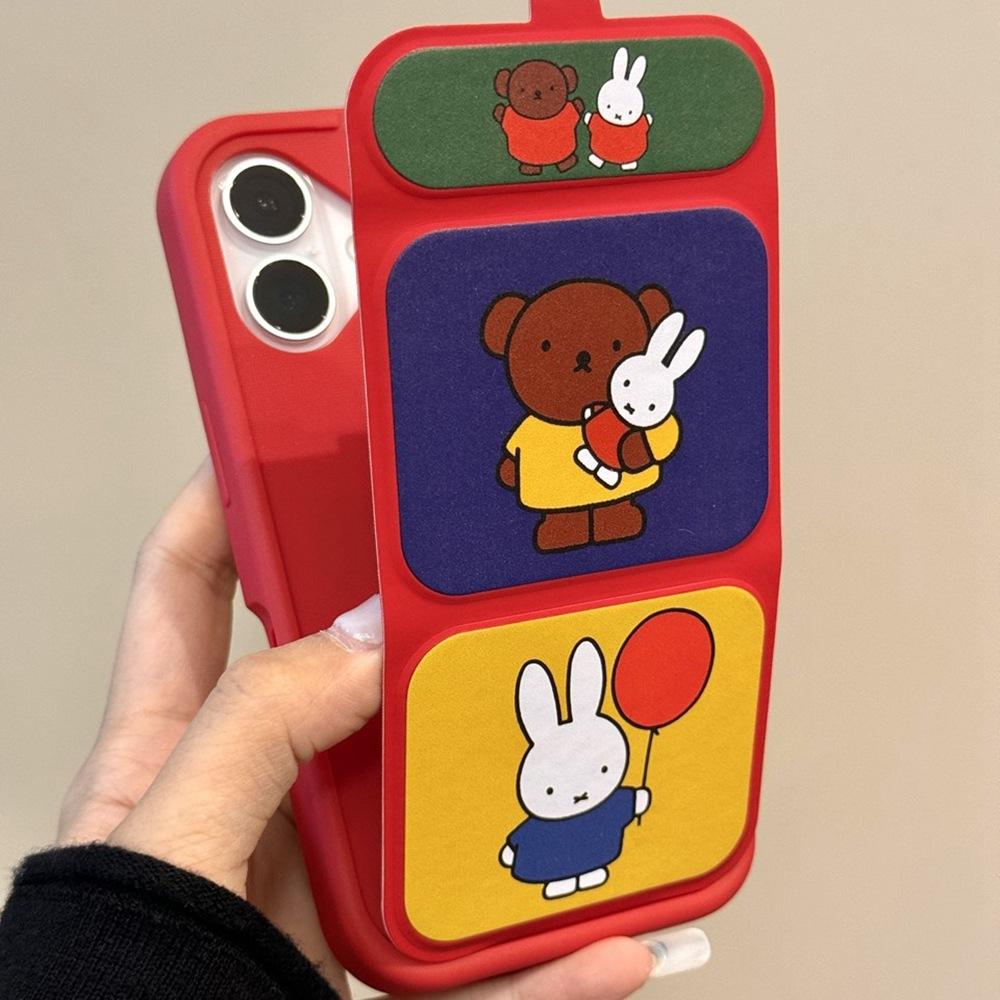 

Ins Cartoon Cute Little White Rabbit for IPhone16promax New Model for Apple 15 Mobile Phone Case All Inclusive For iPhone 11