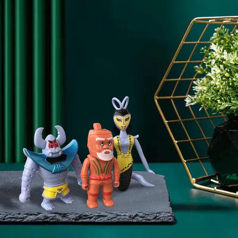 Huluwa King Kong Brothers Transforming Figurine Set - Animated Toy Collection for Kids