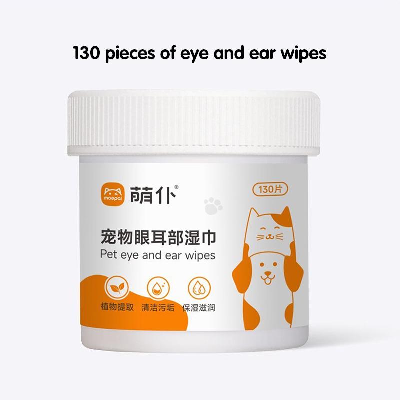 130/260 PCS Pet Eye Wipes Cats And Dogs Tear Mark Wet Wipes Cats And Dogs Universal No Irritation Cleaning Products Canned Wipes