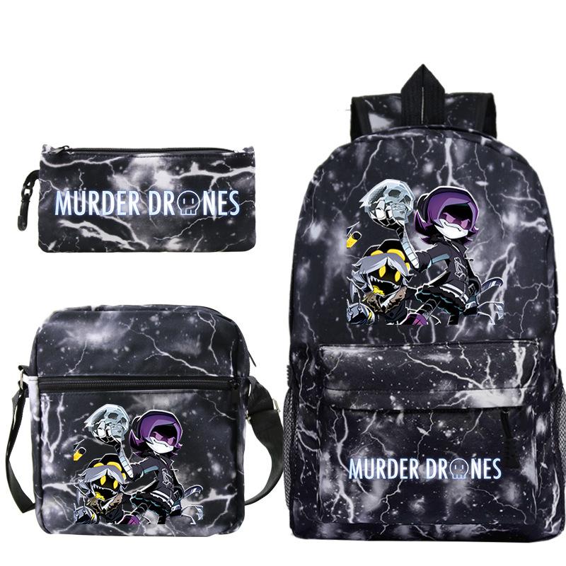 Neuer Murder Peripherie-Trend Schulterrucksack-Set Lässige Stiftetasche Grund- und Sekundarschultasche