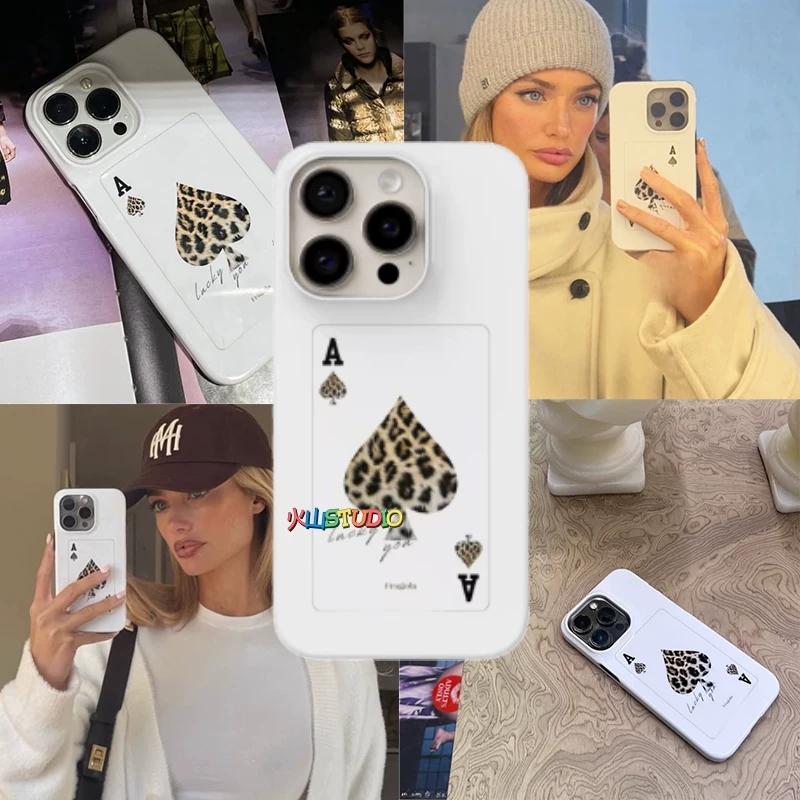 

Leopard Queen Spades A Cool Design Pattern Jelly Phone Case for iPhone 17 AIR 16 15 14 13 12 11 PRO XSMAX XR 7 8 PLUS Y2K Cover iPhone Air