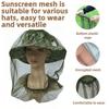 Outdoor Mosquito Head Net Hat Extra Large Fine Mesh Bug Proof Face Cover Camping Hiking Fishing Lightweight Reusable Protection