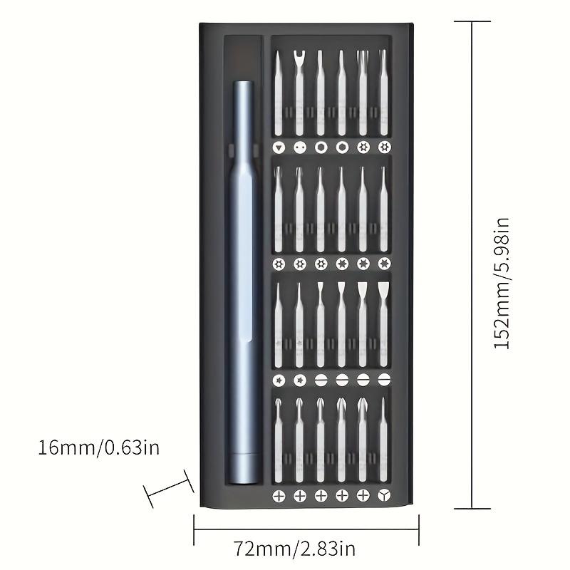 24-in-1 Multifunktionales Präzisionsschraubendreher-Set, Edelstahl, Vollständige Werkzeugbitentfernung für Mobiltelefone & Tablets mit Kompakter Tragetasche