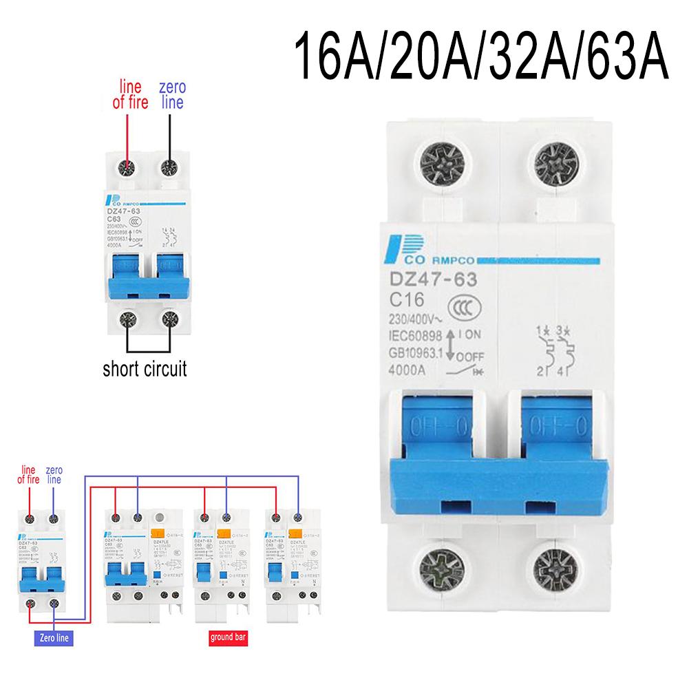 

Smart Home DC Circuit Breaker PV Solar 16-63A 400V AC 2 Poles MCB Solar Charge Controller Wireless Remote Control Switch 32A