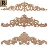 European Style Solid Wood Carved Flower Applique Headboard Wall Decoration