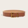 Vintage Wide Waist Belt Big Buckles Leather Strap Ladies Dress Waistbands for Jeans and Dresses