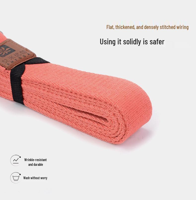 Enhanced Polyester Cotton Yoga Stretch Strap
