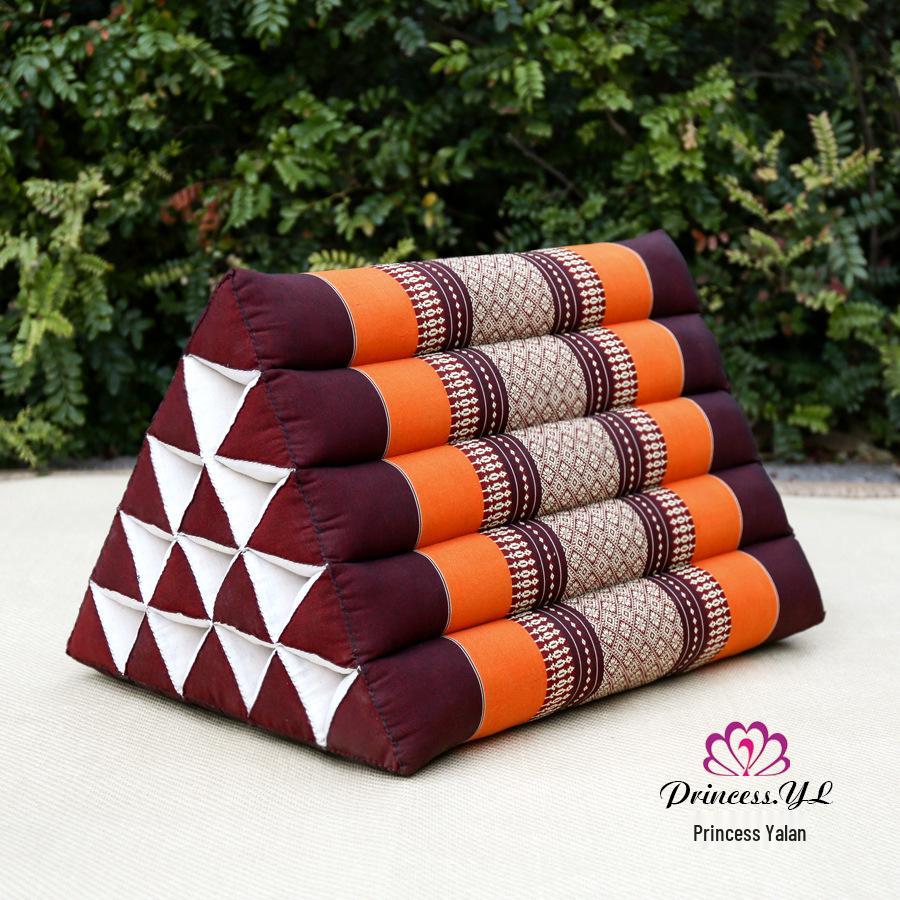 Thailand Triangle Tatami Cushion: Kapok Lumbar Pillow & Sofa Back Support.