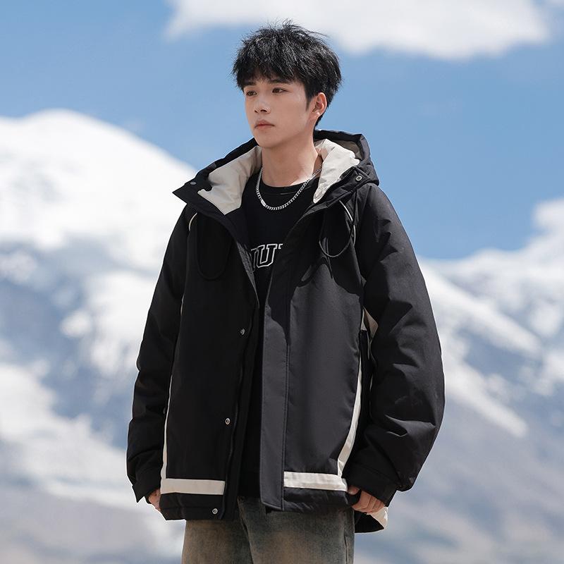 Down jacket men's white duck down winter new casual Hong Kong style fashion warm thickened men's jacket