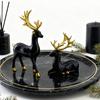 2/4Pcs Christmas Reindeer Statue Standing Sitting Elk Silhouette Figurine Deer Sculpture Home Office Desktop Decoration Ornament