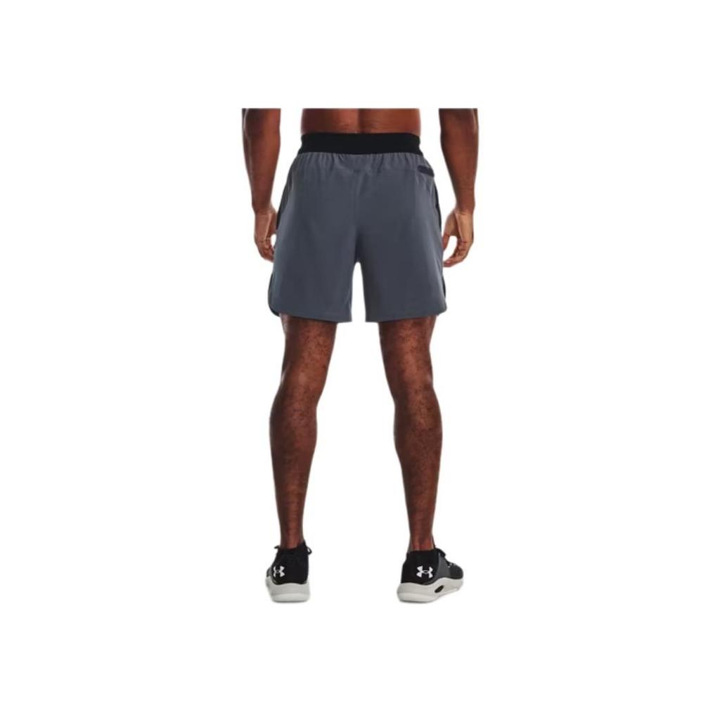 Under Armour Printed Woven Patchwork High Waist Loose Sports Shorts Men bottoms Grey 1376788-044