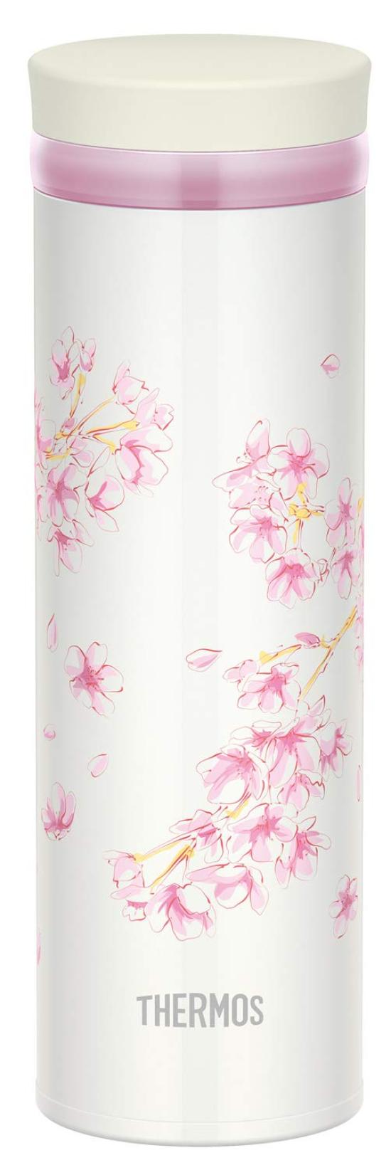 

Thermos Water Bottle Made in Japan Vacuum Insulated Mobile Mug 500ml Hanazakura JNY-502 HNZ