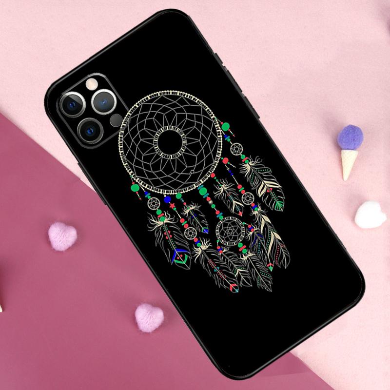 Retro Feather Dreamcatcher Phone Case For iPhone 17 Pro Max 17 Air 11 14 15 16 Pro Max Plus 12 13 Mini 16e Back Cover