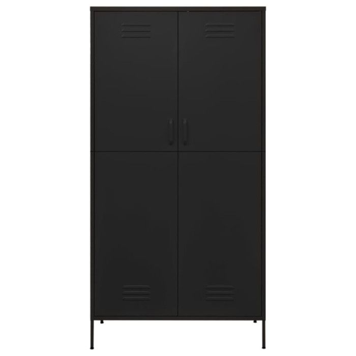 VidaXL Garde-robe Noir 90x50x180 cm Acier