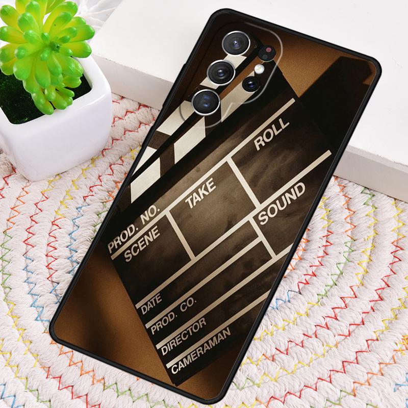 Film Movie Maker Clapper Board Phone Case for Samsung Galaxy Note 10 Pro S26 Ultra S23 S24 FE S25 S21 S22 PLUS Shockproof Cove