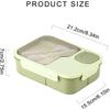 Lunch Box with Compartments and Tableware Leak Proof Food Storage Box for Office Workers Picnic Lunch Box Microwave Oven Heating