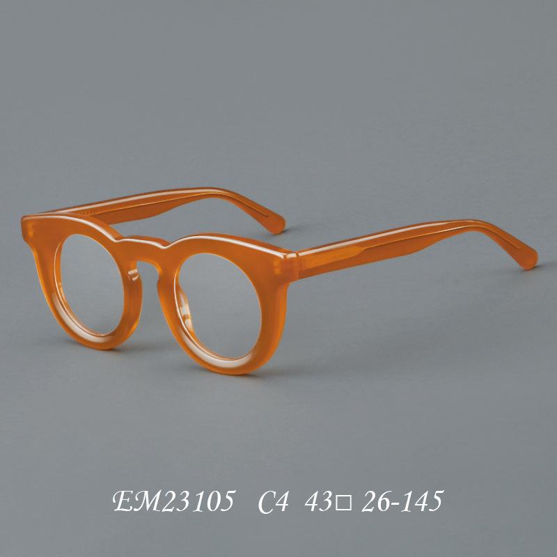

Japanese Handmade Eyeglasses Frame Men Zero Eyepieces Vintage Optical Frames Women Round Glasses Men Acetate Frame High Quality