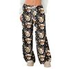 Women's Fleece Wide Leg  Elastic Waist Drawstring Loose Pants Drawstring Pajama Pants Sleepwear Trousers