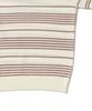 AECA Stripe Structure Collar Neck Half Knit-White/Brown