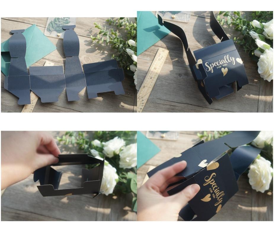 10Pcs Bow Paper Box As Soap Cookie Candy Little Gift Packaging Christmas Wedding Favors Gifts Decora