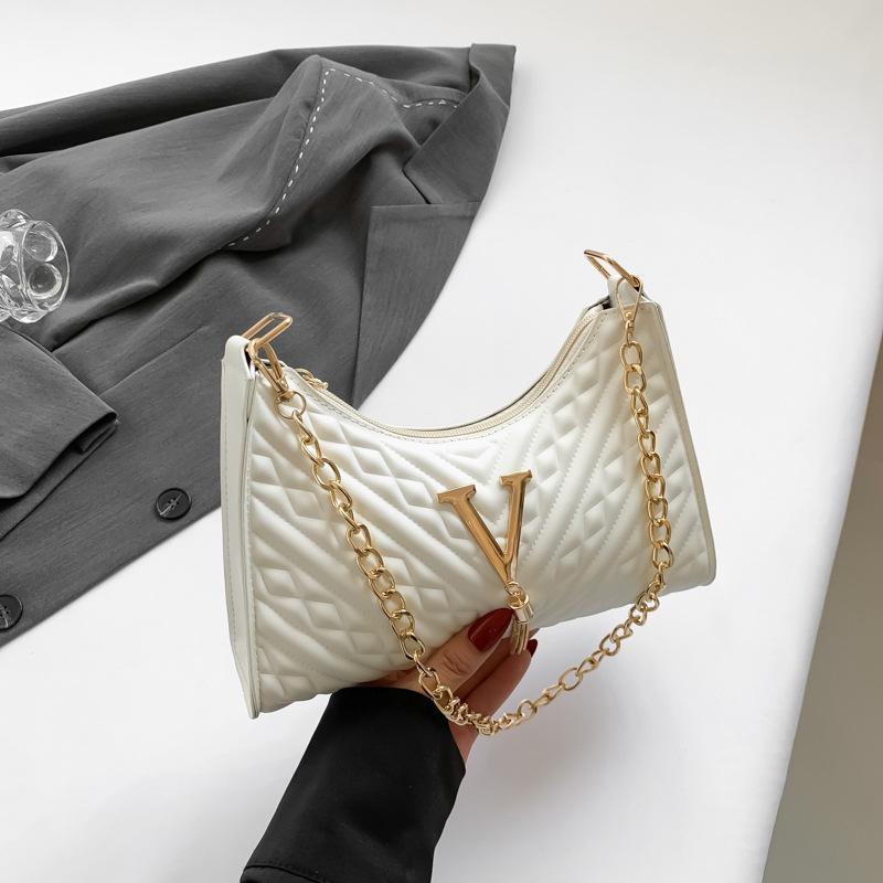 

Commuter bag women s 2024 summer new fashion Korean version simple shoulder bag messenger bag beautiful crescent bag women s bag білий