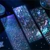 3Sheets/pack Kawaii PET Laser Silver Stickers DIY Diary Phone Case Handmade Scrapbook Aesthetic Stickers Student Stationery