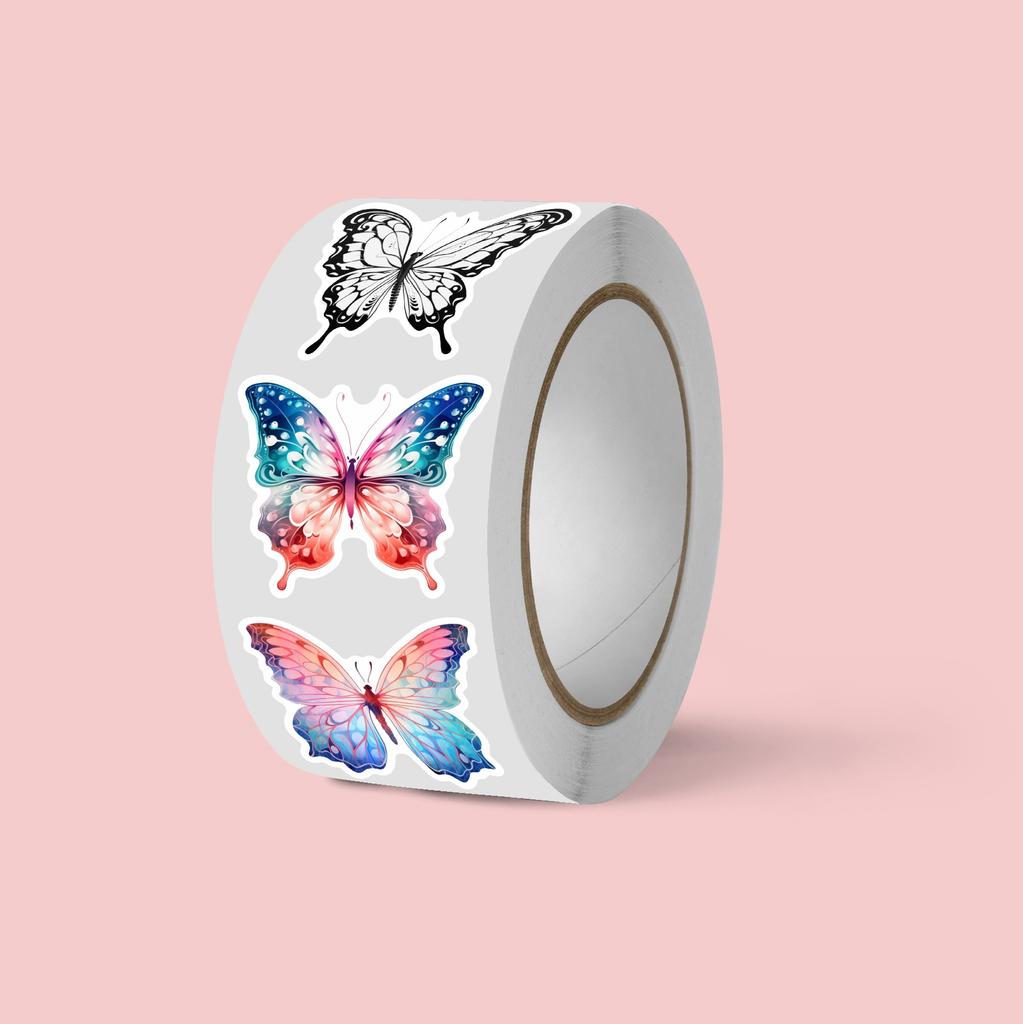 Stickers Butterflies 500 High Stickers Aesthetics Exquisite Colorful Patterns Decorative Envelopes Gift Packaging Sealing Stickers