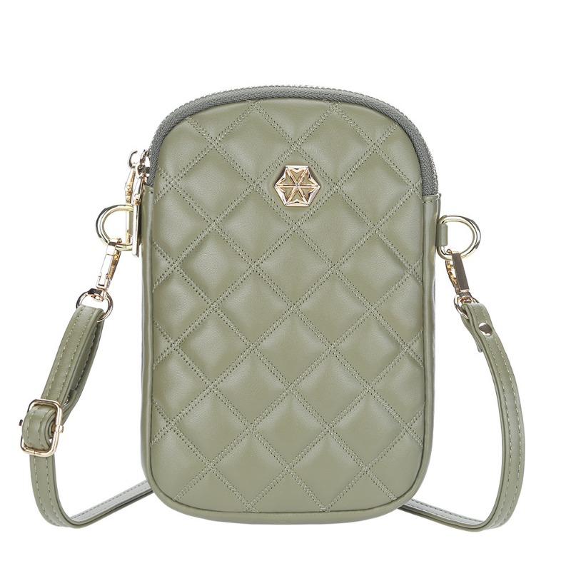 E Mobile Phone Carry-on Bag Women's Meiling Small Bag Double Zipper Messenger Women's Bag Change Vertical Mobile Phone Bag