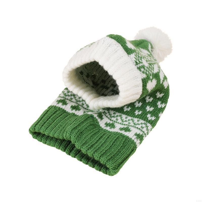

Holiday Cheer Winter Pet Hat Christmas Knitted Hat for Stylish Pets Neck and Ear Warmers Decoration X3UC S