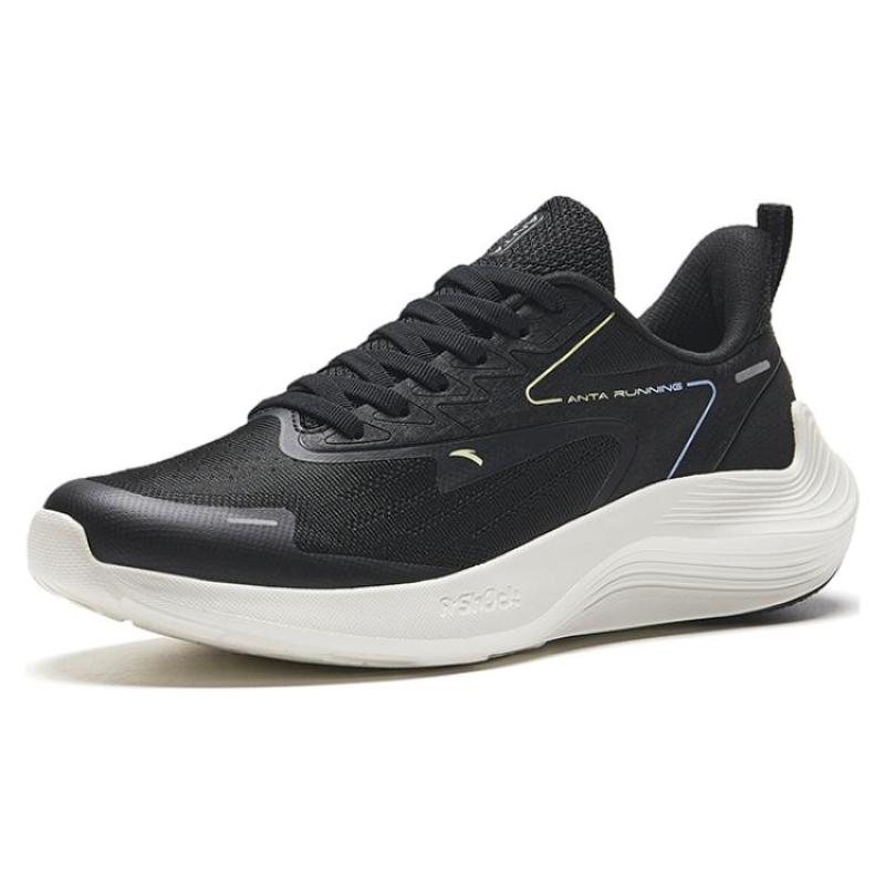 Anta New Stinger Slip Resistant Abrasion Resistant Low top Running Shoes Women's Black White Sneakers 922335580-2